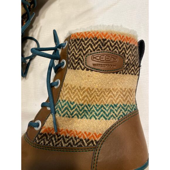 Keen Elsa Lined Women 6 Boots Waterproof 100 Gram Insulation Chevron Pattern - Picture 12 of 14